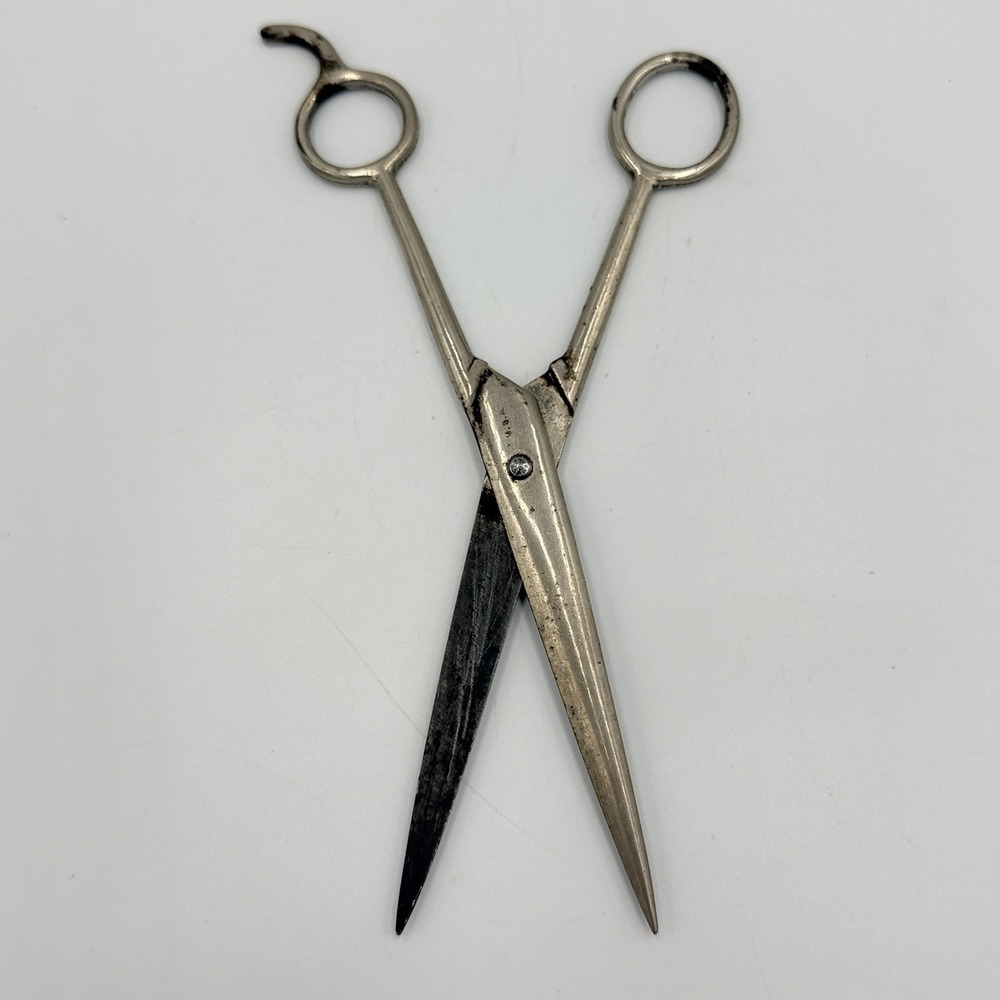 Vintage 7" Barber Shears Hardened Tempered Hair Cutting Scissors USA Steel